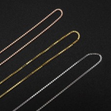 925 sterling silver box Chain Necklace DIY Supplies Findings
